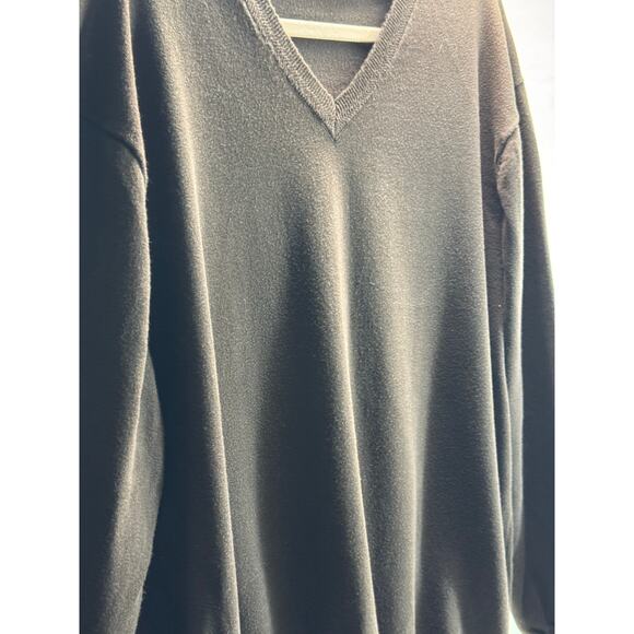 Perry Ellis men’s brown Y2K V-neck XXL 100% cotton sweater - Picture 7 of 9